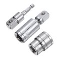 thumbnail image 1 of Uxcell 1/2" Drive 22mm Shallow Socket Swivel Joints Hex Shank Impact Driver Adaptor Set, 1 of 7