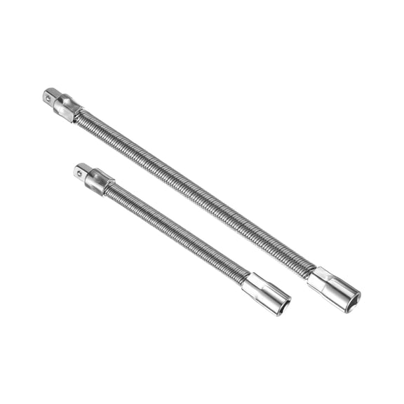 Uxcell 1/2" Drive Flexible Extension Bar Set 10" 14" Extra Long Square Socket 2pcs