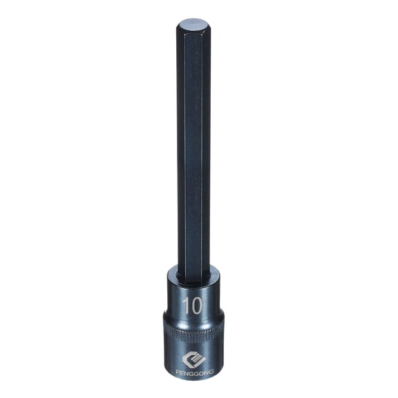 Uxcell 1/2" Drive Impact Hex Bit Socket 10mm Metric 5.5" Length S2 Steel, Blue