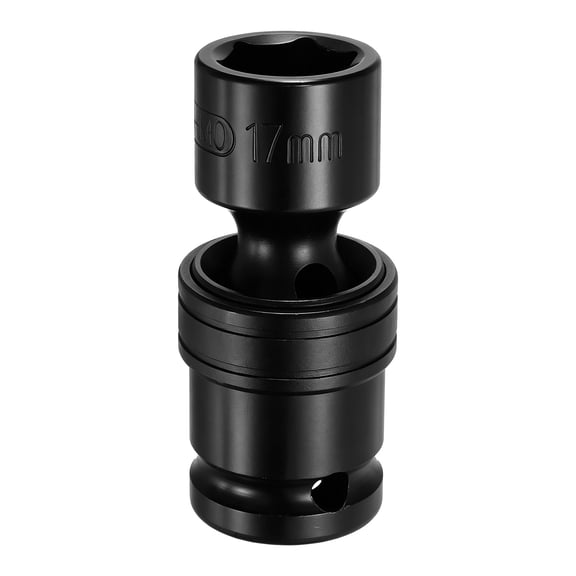 Uxcell 1/2" Drive Impact Swivel Socket 17mm Universal Joint Socket