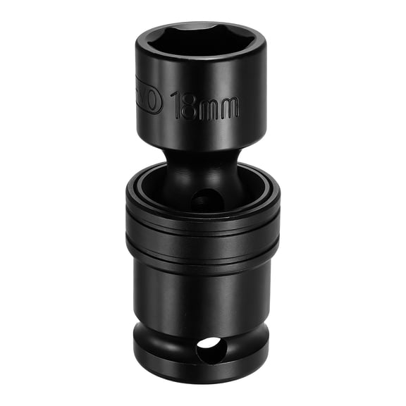 Uxcell 1/2" Drive Impact Swivel Socket 18mm Universal Joint Socket