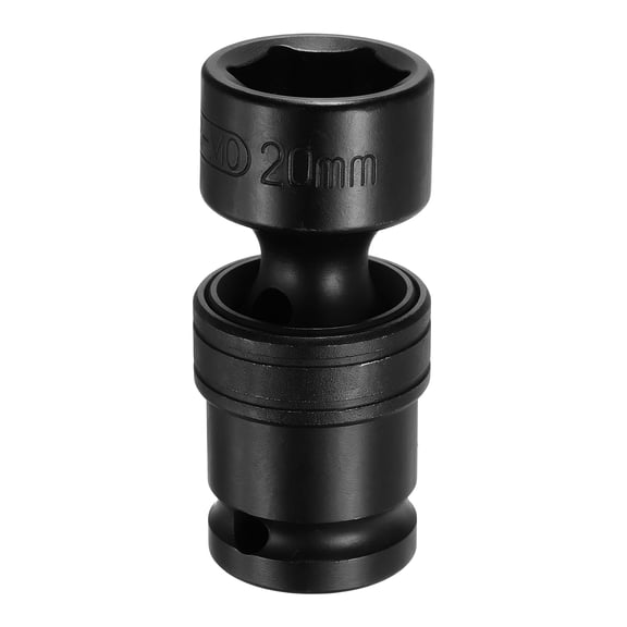 Uxcell 1/2" Drive Impact Swivel Socket 20mm Universal Joint Socket