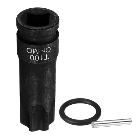 Uxcell 1/2" Drive Torx Bit Socket T100 Impact 6 Point Star Bit Sockets CR-MO Steel with Cotter Pin and O-ring for Power Drill Drivers Garage Workshop Adapter