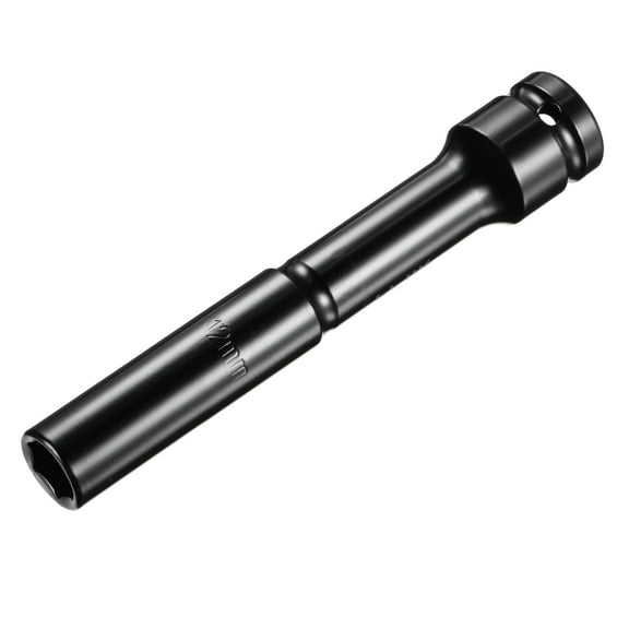 Uxcell 1/2" Drive by 12mm Metric Thin Wall High Carbon Steel Impact 6 Point Socket