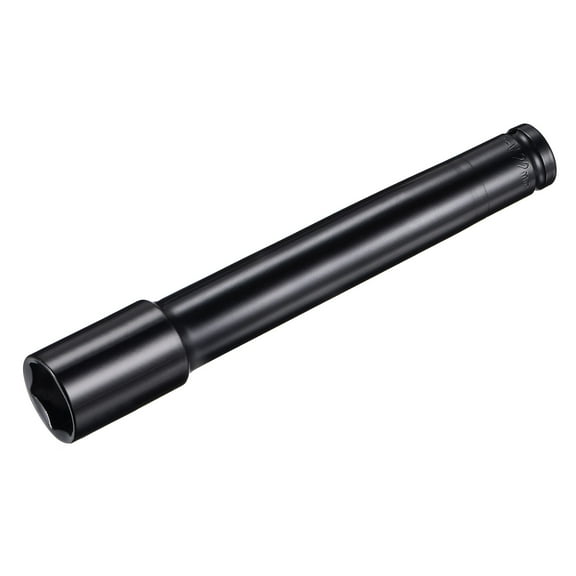 Uxcell 1/2" Drive by 22mm Deep Socket, Heat-Treated CR-V Steel 8" Length, 6-Point Metric Sizes