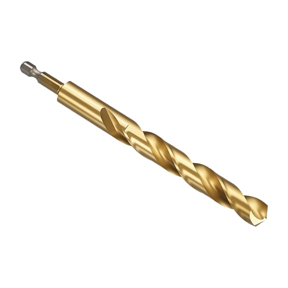 Uxcell 1/2" Hex Shank Drill Bit, M35 Cobalt 5% High-Speed Steel Bits Quick Change Design for Impact Driver 135 Titanium for Stainless Steel Hard Metal - 1 Pack
