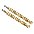 thumbnail image 1 of Uxcell 1/2" Hex Shank Drill Bit, M35 Cobalt 5% High-Speed Steel Bits Quick Change Design for Impact Driver 135° Titanium for Stainless Steel Hard Metal - 2 Pack, 1 of 7