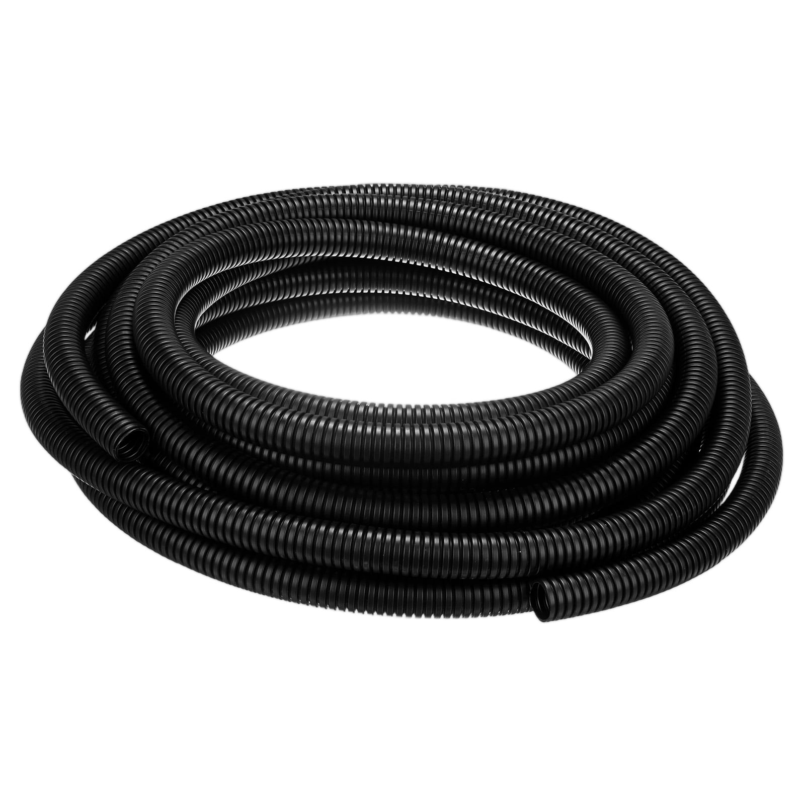 Uxcell 1/2" ID Pond Tubing, 26ft Corrugated Flexible Reinforced PP Hose Pipe Pump Tube for Garden Ponds/Waterfall Sump Pump Hose [Black]
