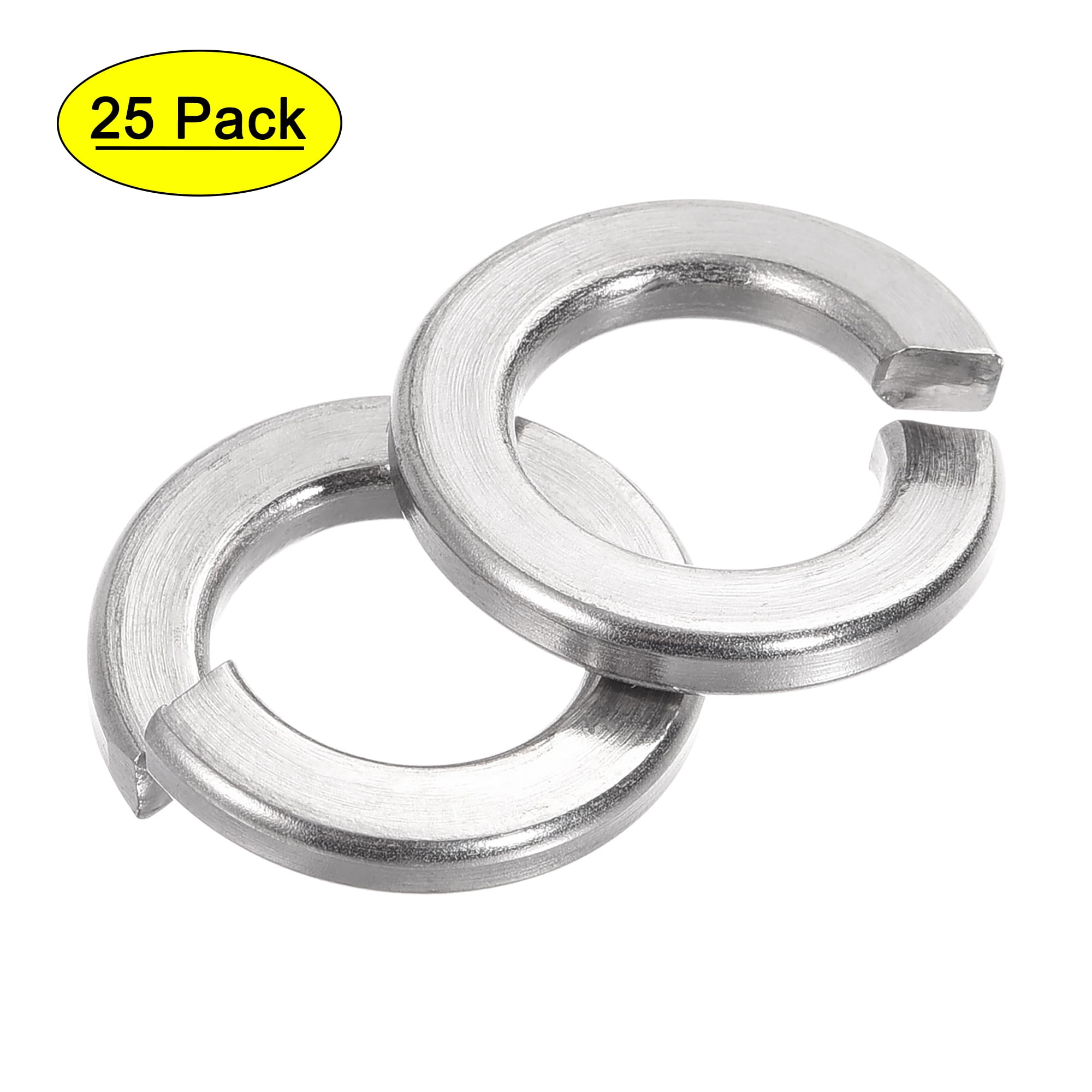 Uxcell 1/2-Inch 304 Stainless Steel Split Spring Lock Washer 25 Pack ...