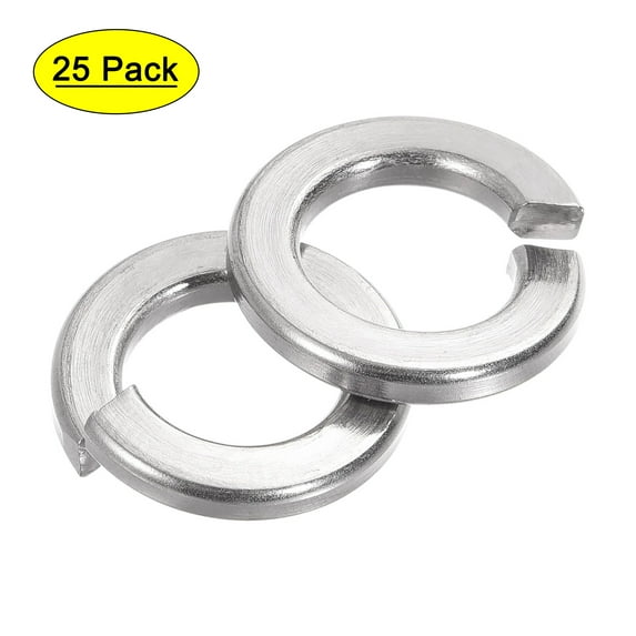 Uxcell 1/2-Inch 304 Stainless Steel Split Spring Lock Washer 25 Pack