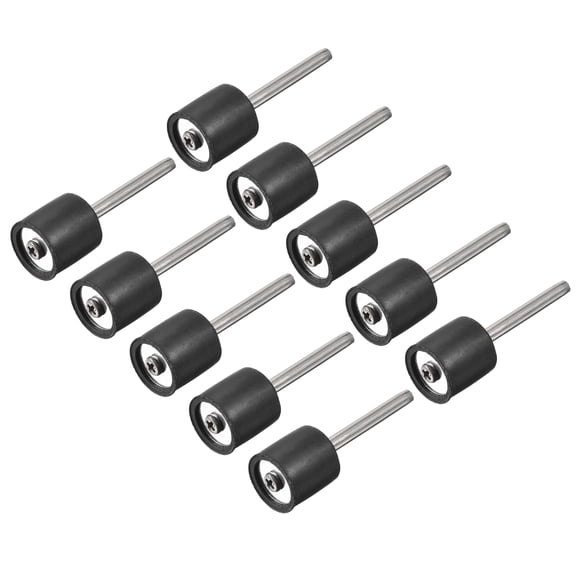 Uxcell 1/2 Inch Drum Rubber Mandrels 1/8 Inch Shank Sanding Sleeve Holder for Rotary Tools 10 Pack