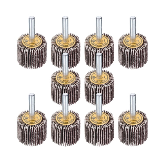 Uxcell 1.2 Inch Flap Wheels Shank Mounted Sanding Disc 80 Grits 10 Pack