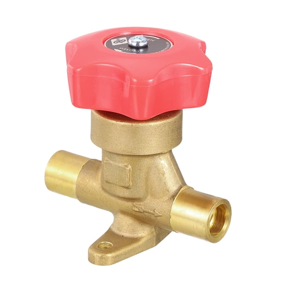 Uxcell 1/2 Inch Gas Valve Forged Brass One-way Hand Valve Manual Stop Valve Fitting for Gas Connector Air Conditioning HVAC Refrigeration