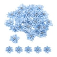 thumbnail image 1 of Uxcell 1.2 Inch Small Ribbon Flowers Satin Ribbon Flowers Mini Fabric Flowers Light Blue 50 Pcs, 1 of 6
