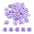 thumbnail image 1 of Uxcell 1.2 Inch Small Ribbon Flowers Satin Ribbon Flowers Mini Fabric Flowers Light Purple 50 Pcs, 1 of 6