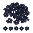 thumbnail image 1 of Uxcell 1.2 Inch Small Ribbon Flowers Satin Ribbon Flowers Mini Fabric Flowers Navy Blue 50 Pcs, 1 of 6