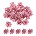thumbnail image 1 of Uxcell 1.2 Inch Small Ribbon Flowers Satin Ribbon Flowers Mini Fabric Flowers Salmon 50 Pcs, 1 of 6