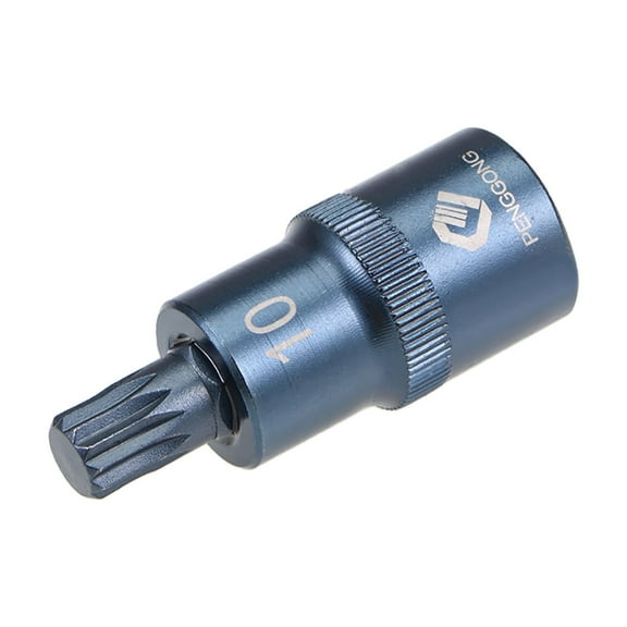 Uxcell 1/2-Inch Square Drive x M10 Metric Spline Bit Socket, 2 Inch Length