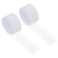 thumbnail image 1 of Uxcell 1.2 Inch Wide 25 Yards Lace Trim Ribbon Sewing Lace Roll Gift Package Pattern Wrapping White 2 Pack, 1 of 6
