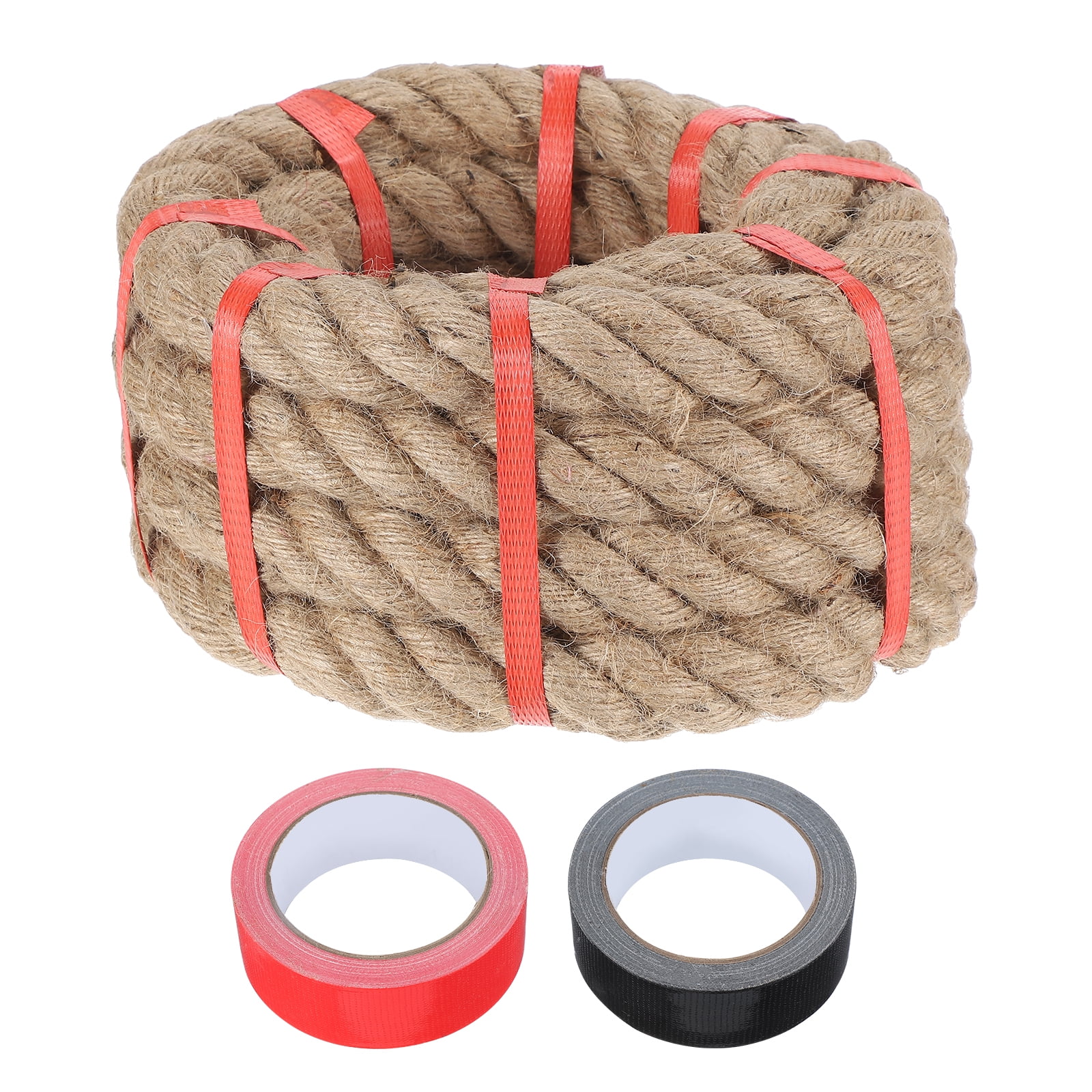 Uxcell Jute Rope, Heavy Natural Thick Twisted Rope with Tapes for ...