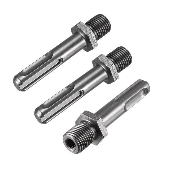 Uxcell 1/2" Male Thread 65mm Long Hex Nut Shank Drill Chuck Adapter 3pcs