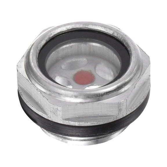 Uxcell 1/2" Male Threaded Aluminum Glass Air Compressor Oil Level Gauge Sight Glass