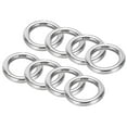 thumbnail image 1 of Uxcell 1.2" Metal O Rings, 8 Pcs 304 Stainless Steel Smooth Round Rings for Bags, Belts, 5mmx30mm, 1 of 5