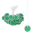 thumbnail image 1 of Uxcell Metal Rim Key Tag Blank Round Paper Tag Bulk Writable Keychain Identifiers with Knotted Strings Green, 1 of 7