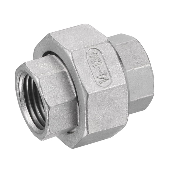 Uxcell 1/2 NPT Female Thread Hex Union Pipe Fitting Connector 304 Stainless Steel