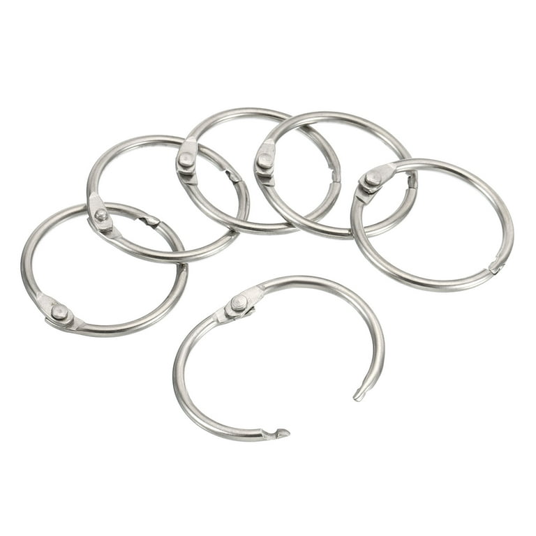 Loose Leaf Binder Rings Office Book Ring Clips 2 inch (20 Pack) for Index  Cards Note Paper Metal Nickel Plated (Silver)