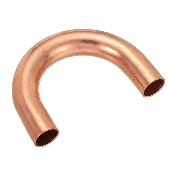 Uxcell 1/2" OD 49x69mm Elbow Copper Pipe Fitting, 180 Degree Bend Welding Sweat Solder Connection for HVAC Air Conditioner Plumbing