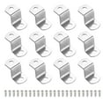 thumbnail image 1 of Uxcell 1/2" Offset Canvas Clips, 12 Pcs Metal Picture Framing Mirror Clips Z Shape Mounting Tools with 2 Mounting Holes for Photo Painting, Include 24 Screws, Silver Tone, 1 of 6