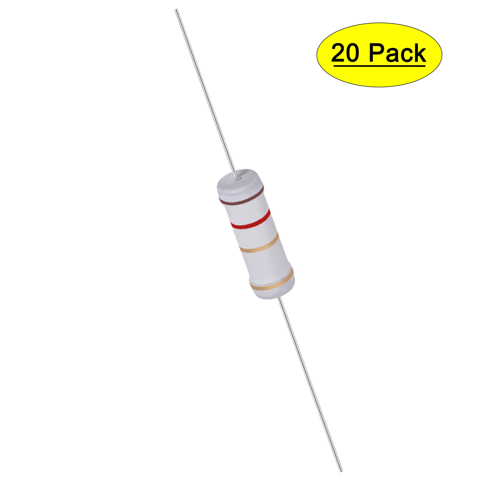 Uxcell 40Pcs 4.7 Oh Resistor, 3W 5% Tolerance Etal Oxide Fil...