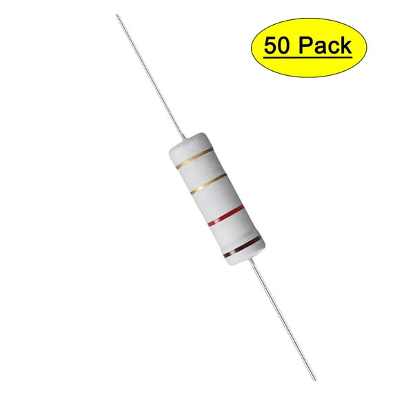 Uxcell 1.2 Ohm 5W ±5% Tolerance Axile Lead Metal Oxide Film Resistor 50 Count