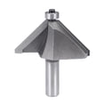 thumbnail image 1 of Uxcell 1/2" Shank 1-1/2" Dia 45 Degree Carbon Steel w Bearing Chamfer Router Bit, 1 of 5