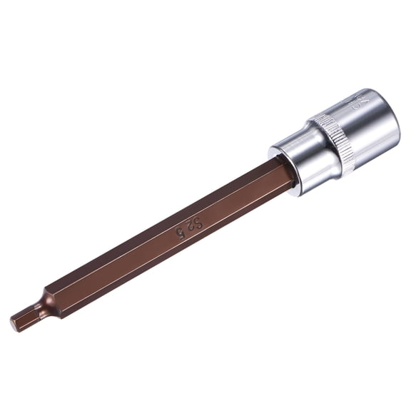 Uxcell 1/2" Square Drive x H5 Hex Bit Socket, S2 Steel Bits, CR-V Sockets 140mm Length (for Hand Use Only)