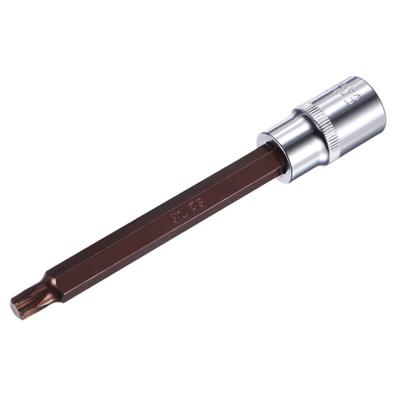 Uxcell 1/2" Square Drive x T45 Torx Bit Socket, S2 Steel Bits, CR-V Sockets 140mm Length (for Hand Use Only)