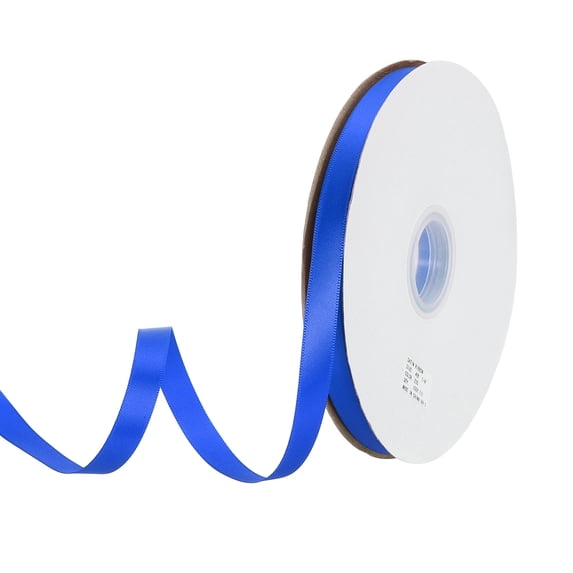 Uxcell 1/2" W x 100 Yards Polyester Satin Ribbon, Perfect for Craft Wedding Decor Party Hair Bow, Blue