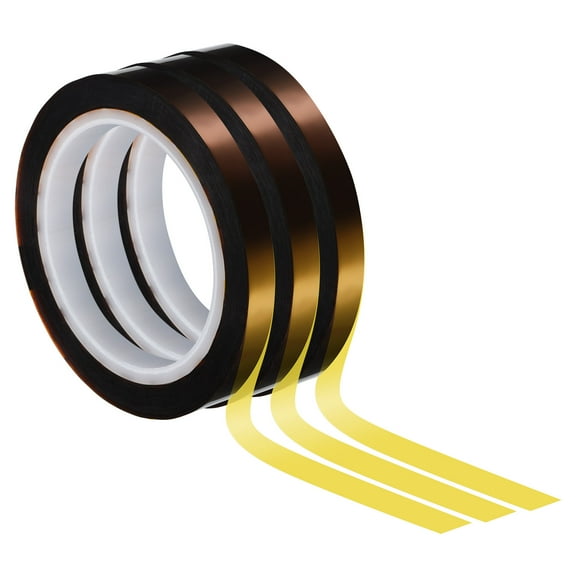 Uxcell 1/2" x 72 Yards Whiteboard Tape 3 Pack PET Dry Erase Tape Brown