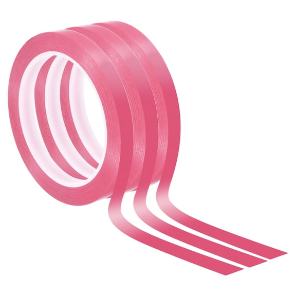 Uxcell 1/2" x 72 Yards Whiteboard Tape 3 Pack PET Dry Erase Tape Pink
