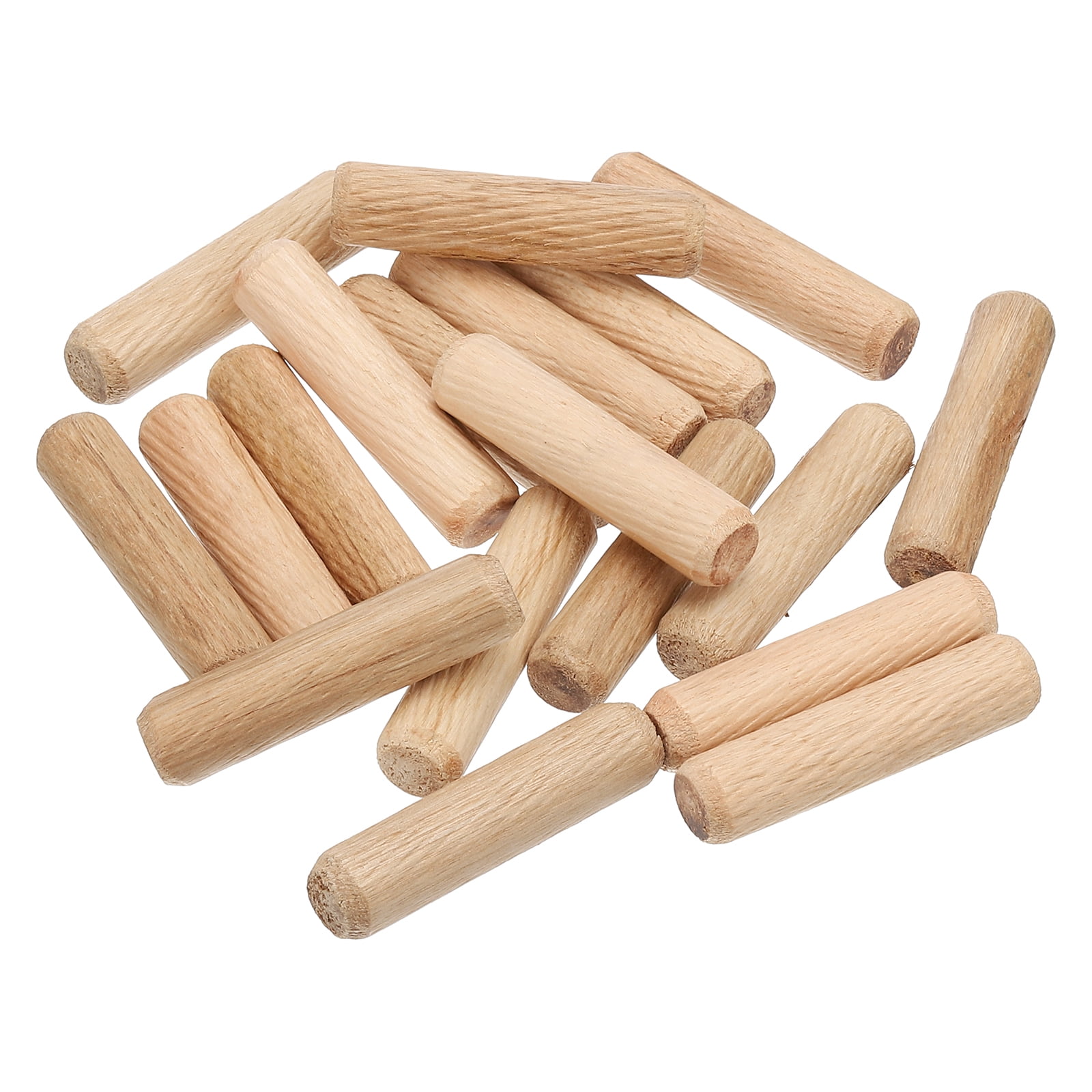 Uxcell 1/2 Wooden Dowel Pins, 200 Pcs M12x50mm Wood Dowel Pins Hardwood Pegs Fluted Groove Easy Insertion for Craft Furniture
