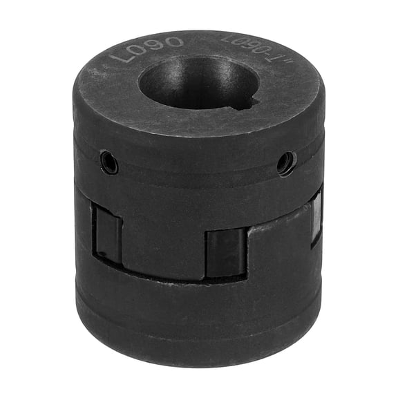 Uxcell 1/2" to 1" L090 Flexible 3-Piece L-Jaw Coupling Coupler Set & Buna-N NBR Rubber Spider for Log Splitter Hybrid Equipment