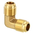 thumbnail image 1 of Uxcell 1/2" x 1/2" Brass Pipe Fitting Flare 90 Degree Elbow Tube Fitting Pipe Adapter Connector, 1 of 5