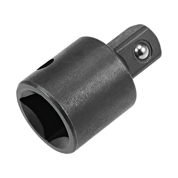 Uxcell 1/2" x 3/8" Female to Male Drive (F) x (M) Socket Adapter Chrome Vanadium Steel Black 1Pc