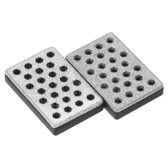 Uxcell 1.2"x0.8" 240 Grit Extra Coarse Ski Snowboard Whetstone Diamond Stone Edge Sharpener, Black 2 Pack