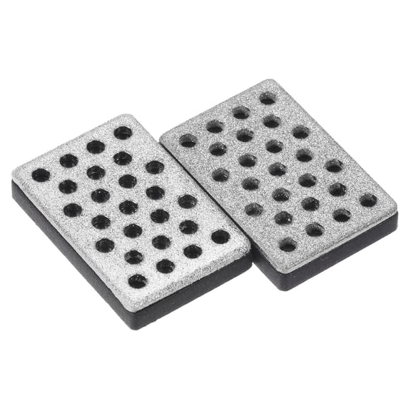Uxcell 1.2"x0.8" 240 Grit Extra Coarse Ski Snowboard Whetstone Diamond Stone Edge Sharpener, Black 2 Pack