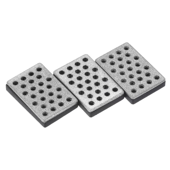 Uxcell 1.2"x0.8" 240 Grit Extra Coarse Ski Snowboard Whetstone Diamond Stone Edge Sharpener, Black 3 Pack