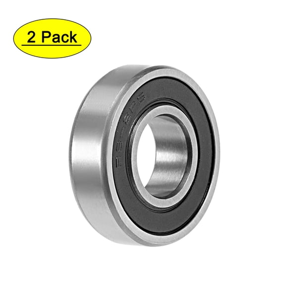 Uxcell 1/2"x1-1/8"x5/16" R8-2RS Double Sealed Ball Bearings Chrome Steel 2 Pack