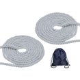 thumbnail image 1 of Uxcell 1/2"x16' Natural Twisted Cotton Rope 3 Strand Soft Craft Rope with Drawstring Bag Grey 2 Pack, 1 of 6