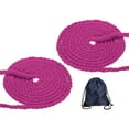 thumbnail image 1 of Uxcell 1/2"x16' Natural Twisted Cotton Rope 3 Strand Soft Craft Rope with Drawstring Bag Rose Red 2 Pack, 1 of 6